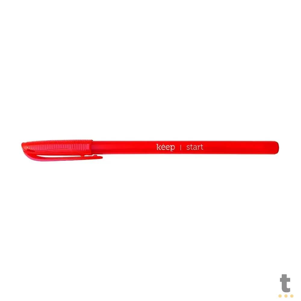 Caneta Esferográfica Ponta Média 1,0mm Vermelho Keep - EI092 Truedata
